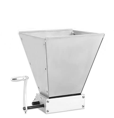 Preisvergleich Produktbild 4L Getreidebrecher Einstellbare Getreidemahlmaschine Edelstahl Getreidemühle Manuelle Kornmühle 2 Roller Malz Mühle