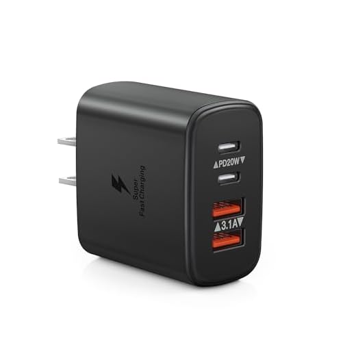 USB C Charging Block, 40W 4-Port Type C Fast Charger Block Dual Port USBC Power Adapter+ Micro Wall Plug Multiport USB C Cube Charger for iPhone 15 14 13 12 11 Pro Max XS XR X SE 8 Plus,iPad,Samsung