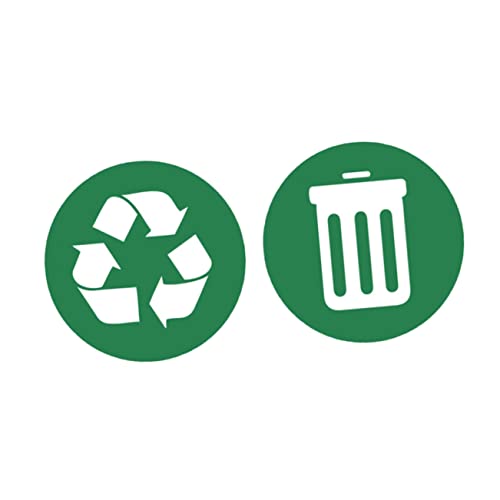 BELLIFFY 2pcs Adhesive Waste Container Stickers Trash Recycling Decals for Easy Garbage Classification Labels for Sustainable Living and Environmental
