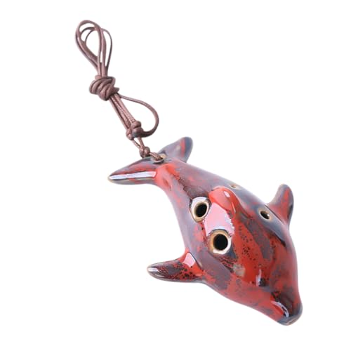 Totority Musical Tool 6 Hole Colorful Flute Ocarina Ceramic Easy to Play Perfect for Boys and Girls Random Color