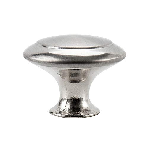 Beenle-Icey 1 Stück Schrankknöpfe, gebürstetes Chrom, runder Schubladengriff, Hardware, Edelstahl mit Schraube für Möbel, Schubladen, Kleiderschränke, Badezimmertüren, Schubladen, Kommode Cover