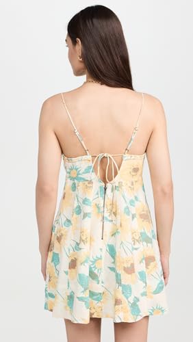 Free People Altura feminina estampada Mini, Combo de girassol pálido, PP