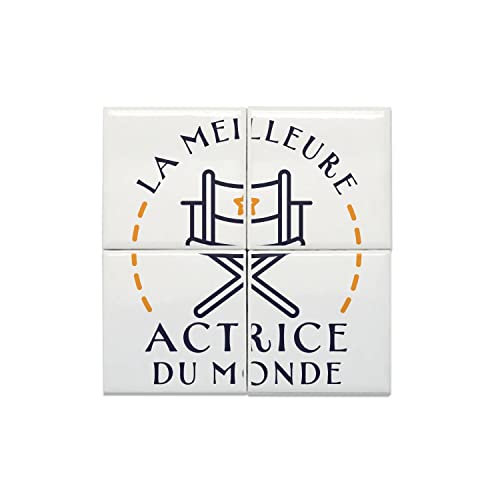 Carreaux Céramique Décoratif Cinéma | Lot de 4 (30,4x30,4cm) pour Actrice et Comédienne