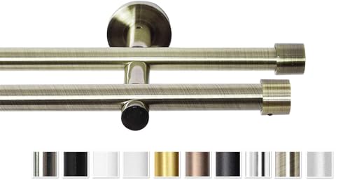 Rollmayer elegant und modern metall Antik Gold Vorhangstange/Gardinenstange...