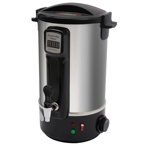Cutycaty 8L/10.8L/12L Wachsschmelzer für die Kerzenherstellung,wachsschmelzgerät,Kerzenherstellung Kit,Großer Elektrischer Wachsschmelztopf mit Schnellausguss,30°C -100°C,DIY Kerzen Schmelztopf (8L)