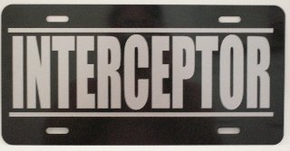 Interceptor Metal Novelty Reproduction Sign Compatible with Fits Ford Chevy