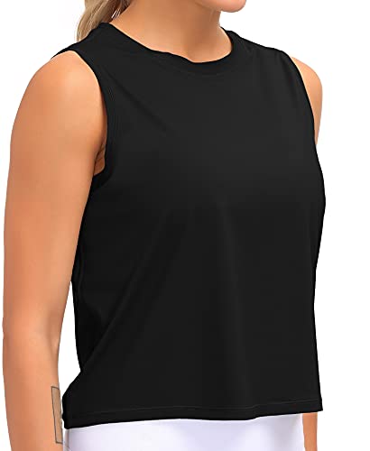 Dragon Fit Women Sleeveless Yoga Tops Workout Cool T-Shirt Running Short Tank Crop Tops3