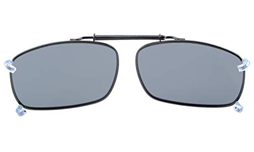 Eyekepper Large Clip On Sunglasses With Spring Draw Bar Polarized Grey Lens2