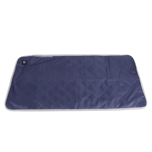 Omabeta Cojín de Asiento Calefactable Portátil de Grafeno, Grande, 45 X 90 Cm, para Casa, Oficina, Camping y Exteriores. (Azul Marino)