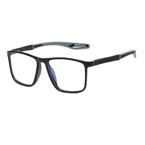 MEFESE Men's Sports Ultra-Light Anti-Blue Light Presbyopic Glasses, óculos de leitura de luz azul e charneira de leitura para computador (cor: 4x), Preto