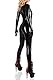 DuckyDucky Catsuit Doll - hand feet ATTACHED - Rubber Fetish 100% Latex back zip - schwarz XS