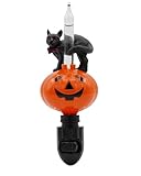 Creative Hobbies Halloween Pumpkin Jack O' Lantern & Black Cat Bubble Night Light