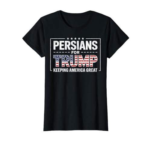 Persians for Trump Keeping America Great T-Shirt, Women, Black, 3X-Large