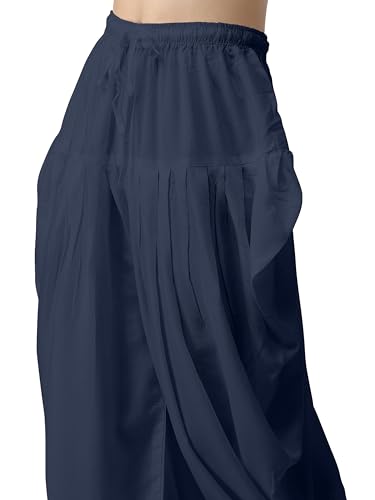 Image of Mehrang Loose Fit Rayon Dhoti Pant for Women Patiala Slawar Bottom Wear Harem Pants, Waist Free Size (26 Inch to 38 Inch)