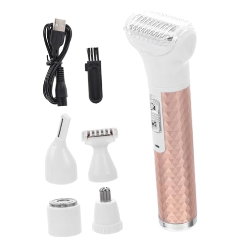 Ipetboom 1 Juego afeitadora de mujer horquilla de bebe maquinilla de afeitar portátil lana hogar recortadora eyebrow razor rasuradora afeitadora multifunción removedor de pelo Rose Gold
