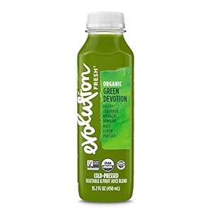 Evolution Fresh Organic Green Devotion — Cold-Pressed Vegetable & Fruit Juice Blend — Excellent Source of Vitamin K — 15.2 fl oz