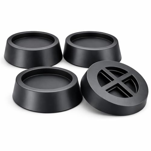 Shock Absorbing Anti-Vibration Pads for Washing Machine and Dryer, Set of 4 - Reduces Noise, Prevents Floor Damage by Dependable Industries