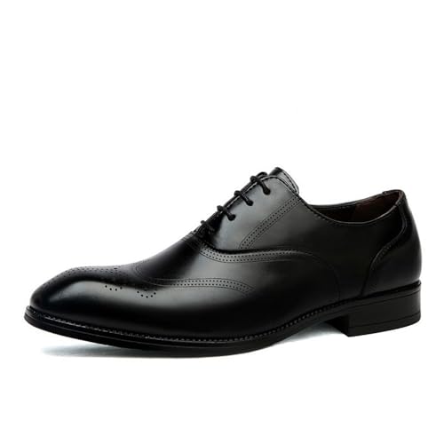 Men's Lace up Pointed Toe Oxford Dress Shoes Patent Leather Formal Business Casual Office Work Wedding Tuxedo Footwear3