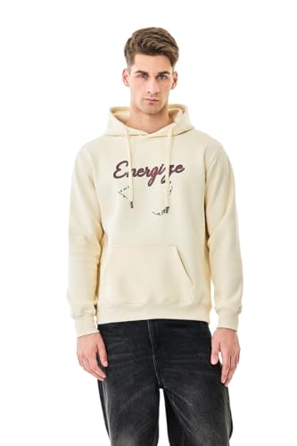 Image of SNITCH Men Casual Hoodie| Oversized Fit Hooded Neckline with Graphic Print & Long Sleeve| Soft Cotton-Polyester Blend for Daily Winter Wear & Streetwear