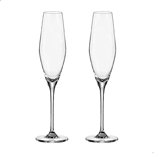 Jogo de 6 tacas para champanhe Loxia em cristal ecologico 210ml A26,8cm