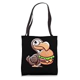 Cute Comic dodo hamburger cheeseburger Emu Tote Bag