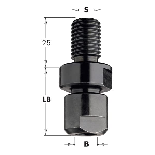 CMT ORANGE TOOLS 796.140.00 - MANDRIN PORTE-FRAISE M14X2 PINCES 6-6.35-8-9.5 (Pinces non incluses.)