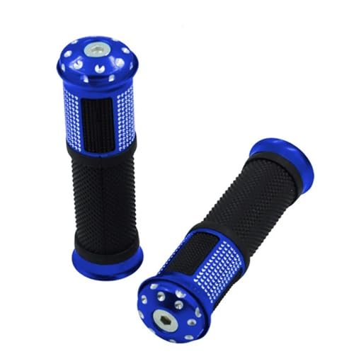 Poignées de moto anti-vibration en caoutchouc souple et alu CNC 7/8"
