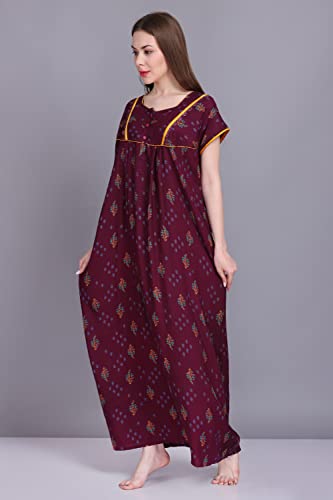 Image of Women's Alpine Mix Print Maxi Nightgown