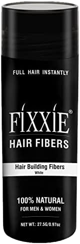 FIXXIE Hair Fibres BLACK for Thinning Hair 27.5g Bottle, Hair Fibre Concealer for Hair Loss for Men and Women, Naturally Thicker Looking Hair with Keratin Hair Fibers.
