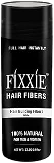 FIXXIE Hair Fibres BLACK for Thinning Hair 27.5g Bottle, Hair Fibre Concealer for Hair Loss for Men and Women, Naturally Thicker Looking Hair with Keratin Hair Fibers.