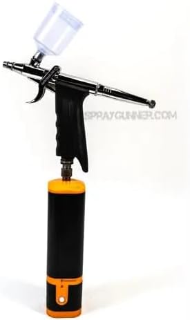 Cordless Airbrush Compressor set trigger type pistol grip, 2 Batteries included. Portable Cordless Airbrush Compressor Kit for Painting, Nail Art, Scale Modeling, Makeup, Cake, Barbershop image 4