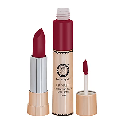 Image of Colors Queen 2 in 1 Matte Lipstick | Lip Matte | Long Lasting Gloss, Waterproof, Non Transferable| (44 - Coral 8g)