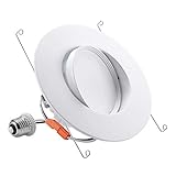 TORCHSTAR 5/6-Inch Retrofit LED Gimbal Downlight, 900lm, 13W (100W Equiv.), UL & Energy Star Certified Dimmable Recessed Light, CRI90+, 5000K Daylight, 5 Years Warranty