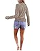 Floral Find Women's Long Sleeve Lapel Half Zip Up Sweatshirt Solid Stylish Loose Fit Casual Pullover Tops