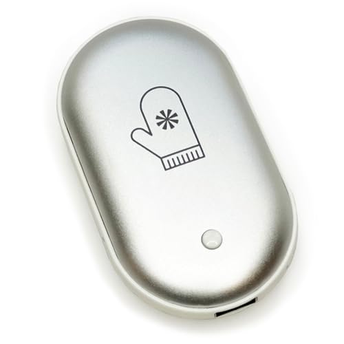 Tech Candy Smitten with This Emitten Hand Warmer + Power Bank - Keeps Hands Warm on Cold Days, Charges Your Phone, Double-Sided Heat, 3 LED Lights for Battery & Heat Status, Reaches Temp in Seconds