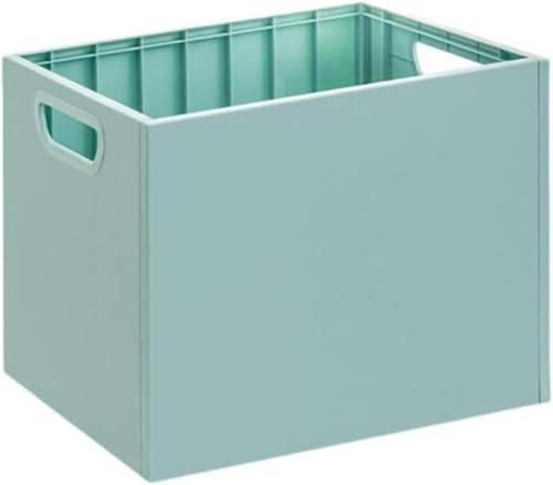 HeartTrend 収納ボックス キャスター付き ファイルボックス 書類ワゴン 積み重ね可能 プラスチック製 机下収納 移動式 書類整理 学生用収納ケース (32×24×25cm(車輪なし),ブルー)