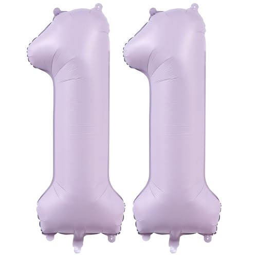 Image of Pastel Purple 11 Number Balloons,40 Inch Light Purple 11 Balloons Large Helium Foil Mylar Number Balloon for Birthday Party Anniversary Decorations