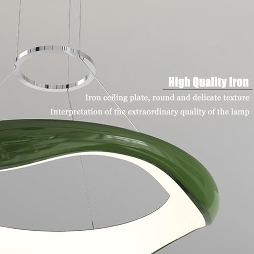 Suspension LED table à manger ronde en métal moderne avec télécommande