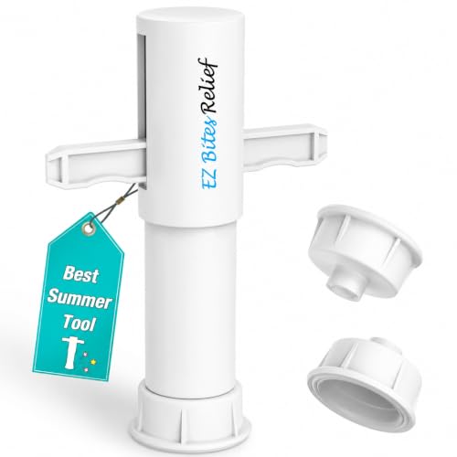 Trobing Bug Bite Suction Tool - Venom Extractor & Bee Bite Sucker Tool for Sting Wasp & Spider Bites - Natural Itch Relief Chemical Free Outdoor Tool for Camping Hiking Kids & Adults (White-1 Pack)
