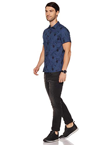 Image of ABOF Men's Floral Slim Fit Casual Shirt