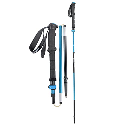 G2 Foldable Hiking Trekking Poles/Aluminum Alloy/Soft-Foam Grip/Foam Padded Wrist Strap/Auto-Adjustable Strap/Press Telescopic Fixed(Pack Of 2 Poles) #TOP28