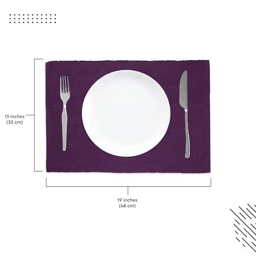 Encasa XO Placemats, Fine Ribbed Cotton Table Mats 19"x13" by Encasa XO - Used condition - Image 3