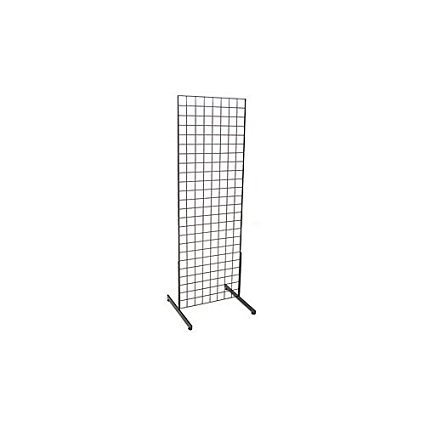 New Retails Black Finished Floor Standing Grid Unit 2'x6' with Legs