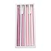 VALICLUD 4pcs Taper Candles Long Pole Scented Candle Smokeless Long Burning Dripless Candles for Wedding Christmas Table Fireplace Mantle Decorations Pink
