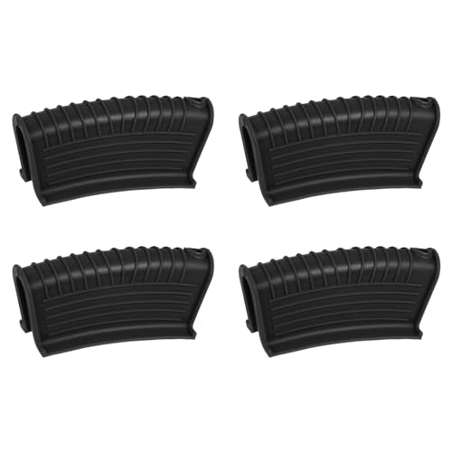 uxcell 4pcs Silicone Assist Hot Pan Handle Holder Hot Skillet Handle Covers Pot Holder Sleeve Non-Slip Heat Resistant for Kitchen Pot Frying Pans Cookware Black