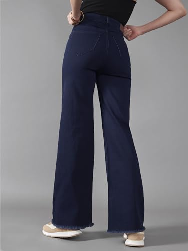 Image of Dolce Crudo Boot Cut High Rise Cropped Jeans for Women