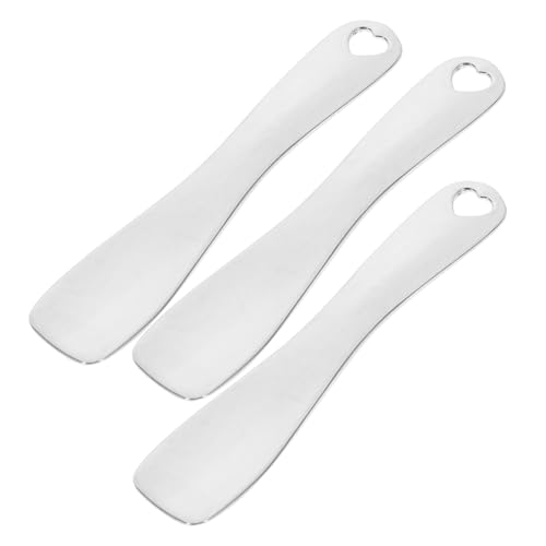 Healeved 3pezzi Cucchiaio Per Crema Per Occhi in Lega Di Zinco Applicatore Per Trucco Occhi e Cucchiaio Per Maschere Misurino Per Lozione e Crema Design Compatto Per Trasporto Facile