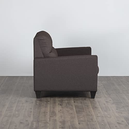 Image of Home Centre Helios Clary Brown Fabric 2-Seater Sofa - 122cm
