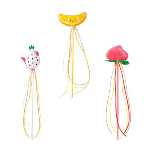 KOCKSHION Lot de 3 Baguettes Chats en Peluche et Plastique