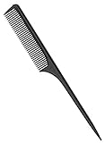 Diane Thick Rat Tail Comb Pack, Black, 12 Count